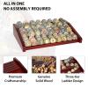 DecoWoodo Challenge Coin Holder Display Case - 3 Tiers Solid Wood Military Coin Rack for 80-100 Coins, Army Coin Stand for Desk Display, Mahogany view 3