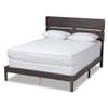 Baxton Studio Anthony Gray and Oak Finished Wood Full Size Panel Bed view 1