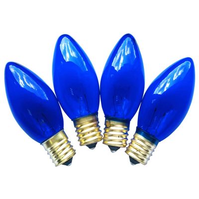 Santas Forest 19254 Christmas Replacement Bulb, Transparent Blue