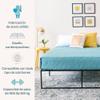 Linenspa Metal Platform Bed Frame - Under Bed Storage Space - No Box Spring Needed - 14" High - Modern Contemporary - Sturdy Steel - Light Weight - Easy Assembly - Tool Included - Queen Size view 2