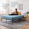 Linenspa Metal Platform Bed Frame - Under Bed Storage Space - No Box Spring Needed - 14" High - Modern Contemporary - Sturdy Steel - Light Weight - Easy Assembly - Tool Included - Queen Size view 3