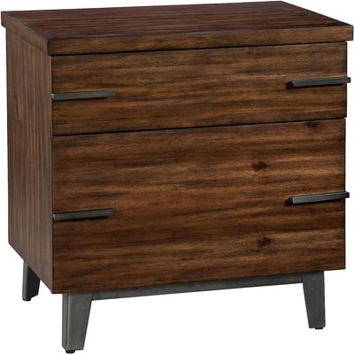 Hekman Monterey Point Wooden File Cabinet 2 Drawer Filing Cabinet, Small Office Storage, Rustic File Cabinets, Ball-Bearing Slides, Anti-Tip Safety, Under Desk File Storage, Home Office Furniture