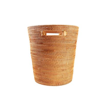 Egg Baskets, Handmade Storage Weave Rattan Hamper For Flower Fruit Bread Picnic Laundry Basket (Color : A)