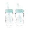 Ball 1440016024 Sip Straw Contoured Jar, 16 Oz (Pack of 2) view 2