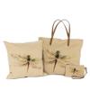 Abbott Collection 96-Pillow-DFLY Dragonfly Pillow-18, 18 inches Sq, Flax view 2