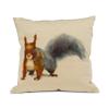 Abbott Collection 96-Pillow Squirrel Pillow-18, 18 inches Sq, Flax view 1