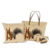 Abbott Collection 96-Pillow Squirrel Pillow-18, 18 inches Sq, Flax view 2
