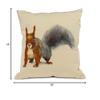 Abbott Collection 96-Pillow Squirrel Pillow-18, 18 inches Sq, Flax view 3