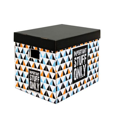 Clmentina Frog 000933 Storage Box, Cardboard, Imprtant Stuff Only, Single