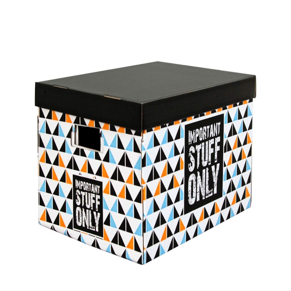 Clmentina Frog 000933 Storage Box, Cardboard, Imprtant Stuff Only, Single