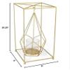 Boston International Iron & Glass Lantern/Candle Holder, 16-Inches, Square Pentagon Gold view 4