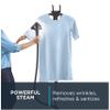 Rowenta, Steamer for Clothes, Pro Style Full Size Steamer with 45 second heat-up & Removable 50 oz Water Tank, 1500 Watts, Included Clips to Hang Clothes, Ironing, Black Clothes Steamer, IS2461 view 4