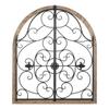 Arched Wood and Iron Wall Decor 30x1x35 view 1