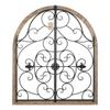 Arched Wood and Iron Wall Decor 30x1x35 view 2