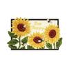 Peking Handicraft 30JES1745C36 Bee Happy with Sunflowers Hook Rug, 36-inch Long, Wool view 1