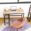 Coral Flower Landisl Desk,Simple and Modern Design,with Two Open Shelves for Books, Office Supplies or Accessories Within Easy ReachLight Oak view 4