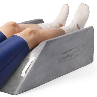 LightEase Post-Surgery Leg, Knee, Ankle Elevation Double Wedge Pillow, Memory Foam Leg Elevating Pillow for Injure, Sleeping, Foot Rest, Reduce Swelling