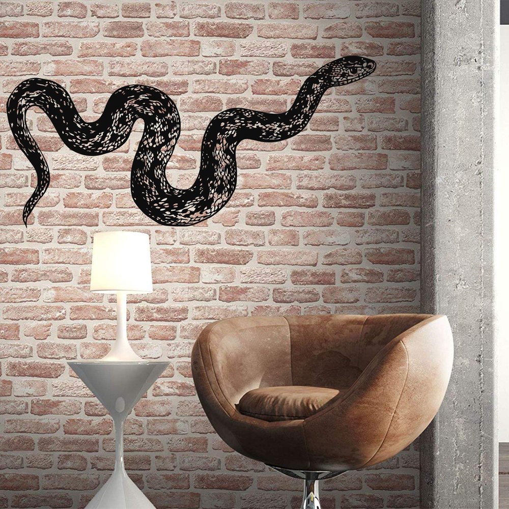 DEKADRON Metal Wall Decor, Snake Wall Art, Metal Snake Decor, Animal Art, Wall Hanging (40" W x 19" H / 100x47cm)