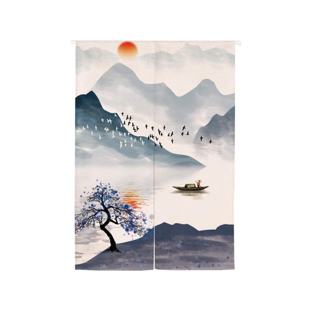 Hanging Tapestry Door Curtain Panel Room Divider,cotton Linen Tapestry For Home Decoration,japanese Noren Doorway Curtain E 90x160cm(35x63inch)