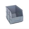 Quantum Storage K-SSB423GY-4 4-Pack Stackable Plastic Shelf Bin, 12" x 8-1/4" x 7", Gray view 1