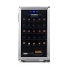 NewAir 33 Bottle Wine Fridge, Freestanding or Built-In Refrigerator, Stainless Steel Cooler, UV Protected Glass Door with Recessed Handle, Digital Thermostat view 2