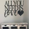 Badger Steel USA - All You Need is Love - Metal Wall Art - 23" X 19" - Black view 2