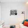 Badger Steel USA - All You Need is Love - Metal Wall Art - 20" X 16" - Black view 3