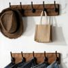 SKOLOO Rustic Wall Mounted Coat Rack, Case of 2, Pine Solid Wood Coat Hook Hanger - 5 Hooks for Hanging Clothes Robes Towels Coats view 2