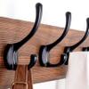 SKOLOO Rustic Wall Mounted Coat Rack, Case of 2, Pine Solid Wood Coat Hook Hanger - 5 Hooks for Hanging Clothes Robes Towels Coats view 4