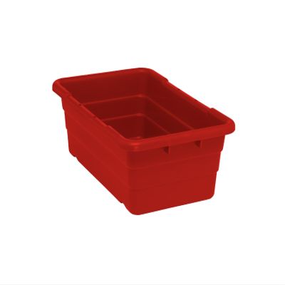 Quantum Storage K-TUB2516-8RD-2 2-Pack Plastic Nesting Tote, 25-1/8" x 16" x 8-1/2", Red