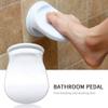 Corner Wall Shelves Shower Foot Rest Shaving Bathroom Foot Step Plastic Shower Foot Rest for Woman Shaving Legs (White) Toilet Stand view 2