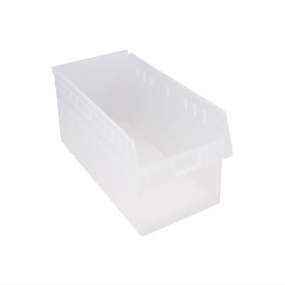 QUANTUM STORAGE SYSTEMS K-QSB816CL-3 3-Pack Store-Max Plastic 8" Shelf Bins, 23-5/8" x 11-1/8" x 8", Clear