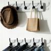 SKOLOO Rustic Wall Mounted Coat Rack, Pine Solid Wood Coat Hook Hanger - 5 Hooks for Hanging Clothes Robes Towels Coats view 3