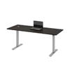Bestar Upstand Standing Desk, Ergonomic Electric Table for Home Office, 72W x 30D, Deep Grey view 1