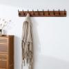 SKOLOO Farmhouse Style Wall Mounted Coat Rack, 38.6'' Pine Solid Wood Coat Hook Hanger - 10 Hooks for Hanging Clothes Robes Towels Coats view 2
