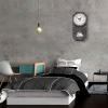 Modern Wall Clock, 11.8 x 5.8 inch Density Board Construction, with Hanging Hook for Home Office Restaurant view 2