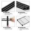 6 Tier Garage Shelving Heavy Duty 2100LBS Wire Metal Storage Shelves w/Height Adjustable Storage Rack & Casters, NSF Certified Shelving Unit 82"x48"x18", Black view 3
