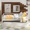P PURLOVE Twin Size Daybed with Trundle Bed Frame Set Wood Daybed for Living Room, Guest Room, Bedroom view 4