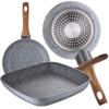 San Ignacio Set of 2 Pans 18 22 and Grill Grill 28 x 28 cm, Daimiel, Forged Aluminium, Induction view 1