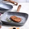 San Ignacio Set of 2 Pans 18 22 and Grill Grill 28 x 28 cm, Daimiel, Forged Aluminium, Induction view 4