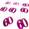 SHATCHI Age 13th-90th Glitz Black and Silver/Pink/Blue Anniversary Birthday Metallic Hanging String Shiny Foil Banner Party Door Wall Decorations Pack of 6 view 3