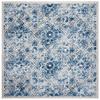 Martha Stewart x SAFAVIEH Area Rug Collection - 6'7" Square, Cream & Blue, Floral Pattern, Non-Shedding & Easy Cleaning, Ideal for Living Room, Bedroom, Office, Dining Space (MSR2862D) view 3