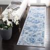 Martha Stewart x SAFAVIEH Area Rug Collection - 2' x 8' Runner, Cream & Blue, Floral Pattern, Non-Shedding & Easy Cleaning, Ideal for Living Room, Bedroom, Foyer, Hallway (MSR2862D) view 1