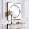AR Lighting Stanford Gold Square Mirror view 3