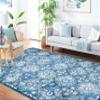Martha Stewart x SAFAVIEH Area Rug Collection - 5'3" x 7'6", Navy & Cream, Floral Pattern, Non-Shedding & Easy Cleaning, Ideal for Living Room, Bedroom, Office, Dining Space (MSR2862N) view 3