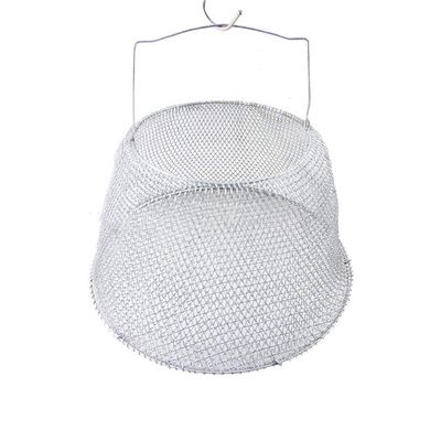 Egg Basket, Metal Art Fruits Bread Foldable Holders Nordic Kitchen Big Capacity Storage Hamper (Color : A, Size : L)