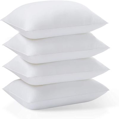Acanva Basic Bed Pillow Soft Rest Cushion Stuffer for Sleeping, King , White 4 Count