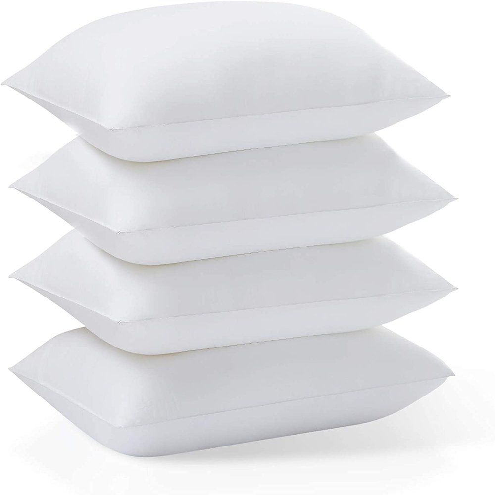 Acanva Basic Bed Pillow Soft Rest Cushion Stuffer for Sleeping, King , White 4 Count