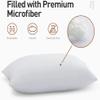 Acanva Basic Bed Pillow Soft Rest Cushion Stuffer for Sleeping, King , White 4 Count view 4