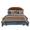 Benjara Tribal Motif Print Cotton Twin Quilt Set with 1 Pillow Sham view 1